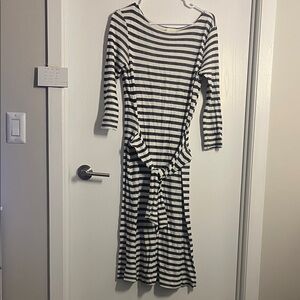 Striped Black and White Dress